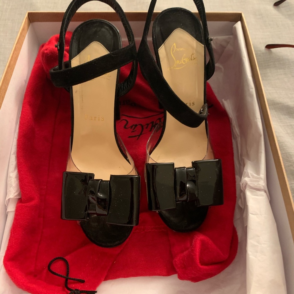Christian Louboutin One Bow Veau Vel black shoes